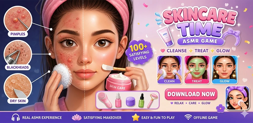 Skincare Time Makeup ASMR Game screenshot